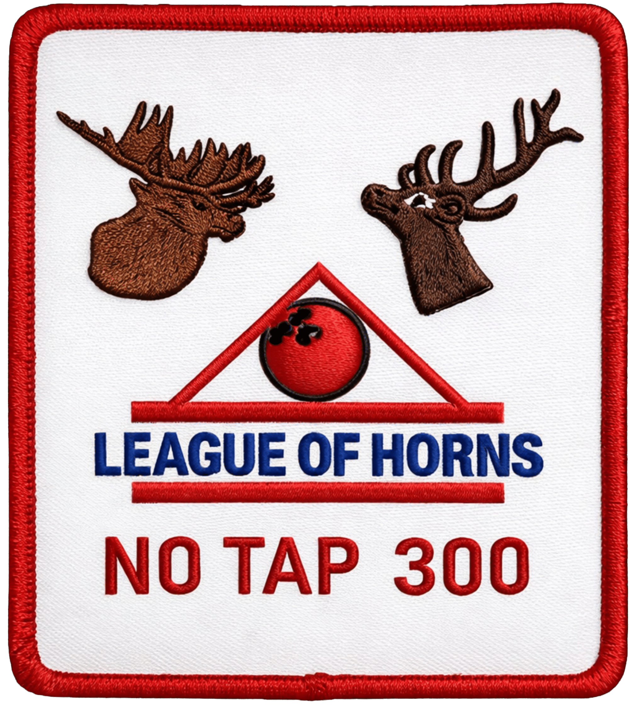 Embroidered patch featuring the phrase "LEAGUE OF HORNS"